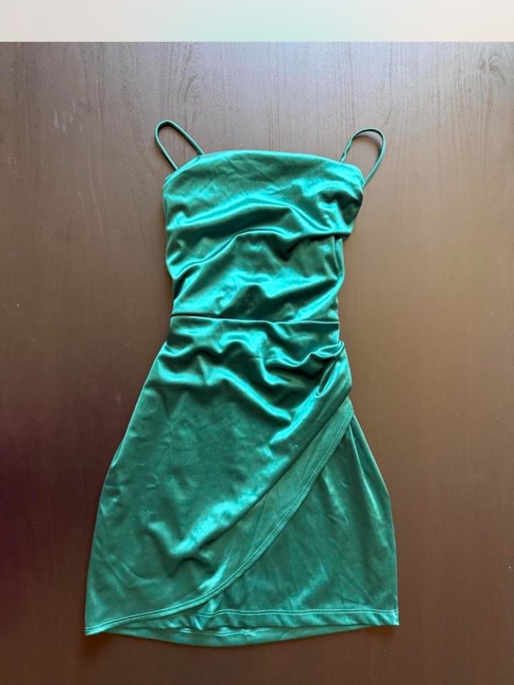 Windsor Emerald Green Spaghetti Strap Mini Dress